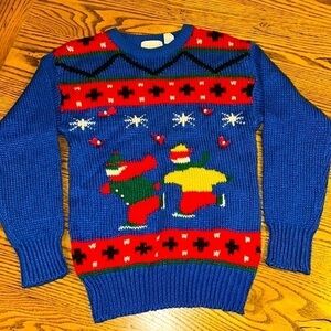 Adell Barre Vintage Holiday Christmas Knit Crewneck Sweater